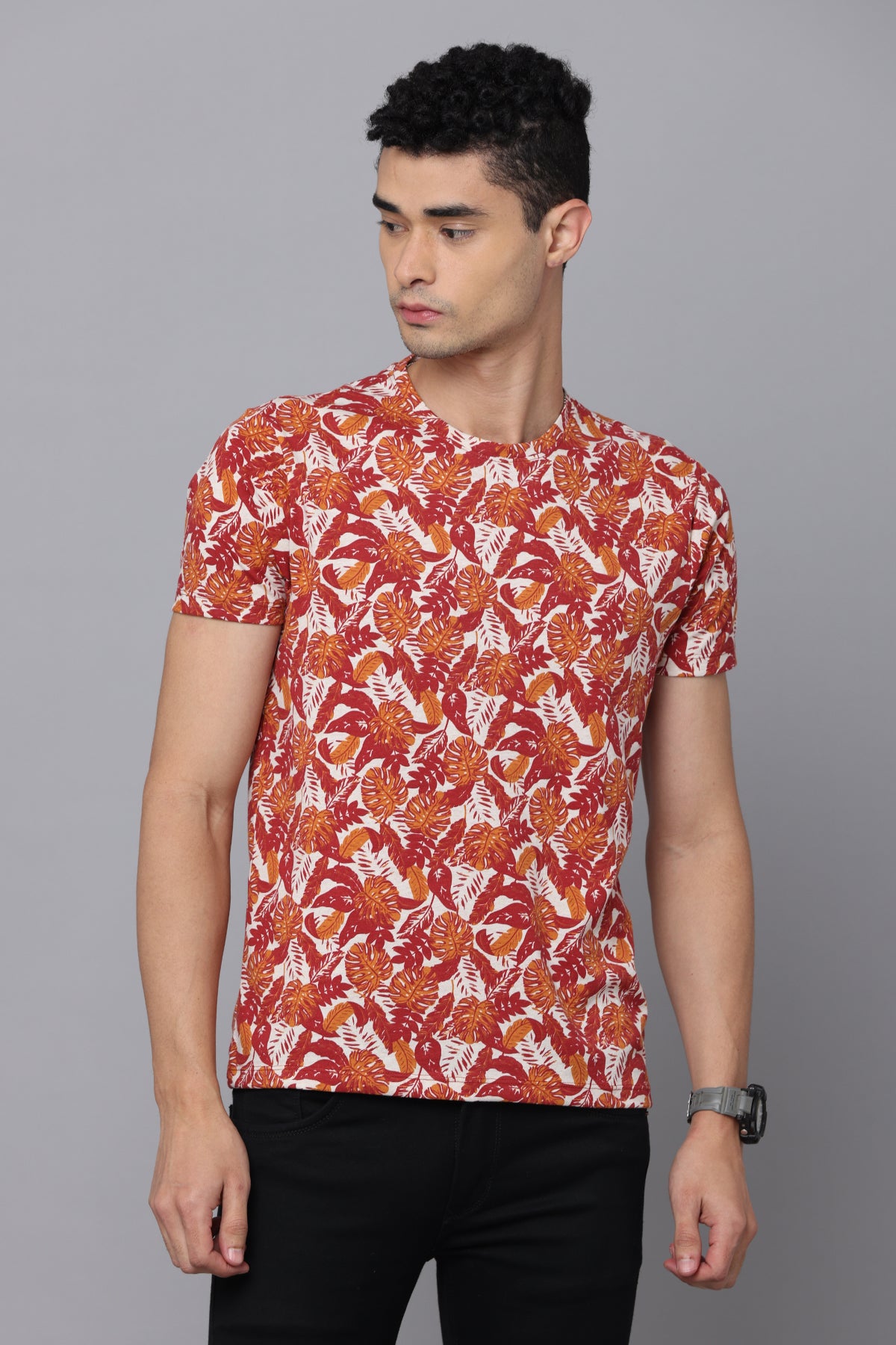 MUNTJAC FEARLESS SHORT SLEEVE SLIM FIT PRINT T-SHIRT