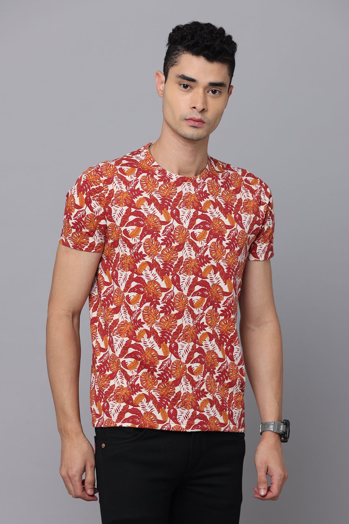 MUNTJAC FEARLESS SHORT SLEEVE SLIM FIT PRINT T-SHIRT