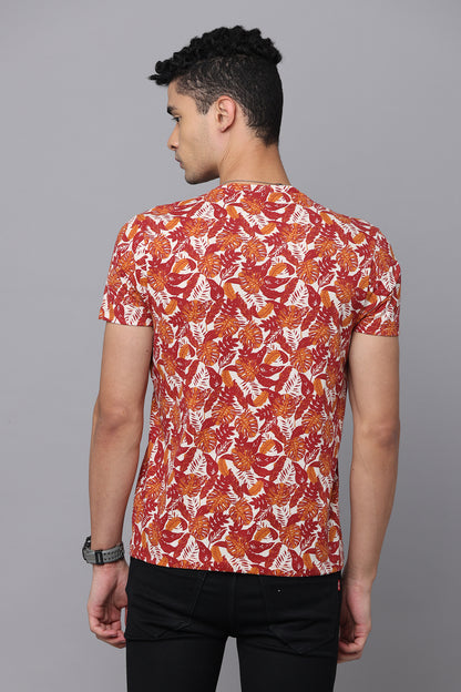 MUNTJAC FEARLESS SHORT SLEEVE SLIM FIT PRINT T-SHIRT