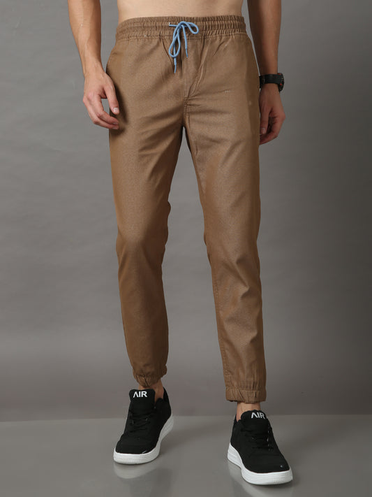 Men Khaki Slim Fit Joggers