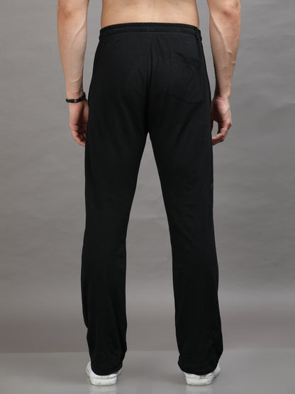 Men Black Regular Fit Track Pants