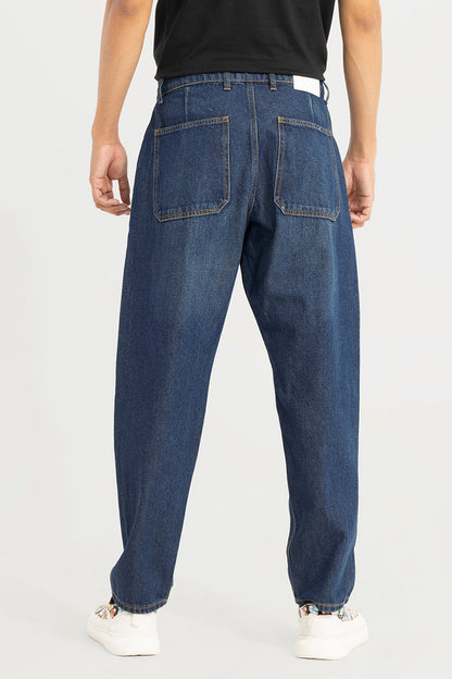 ZAPPY BLUE BASIC BAGGY JEANS