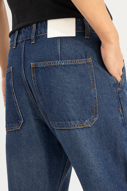 ZAPPY BLUE BASIC BAGGY JEANS