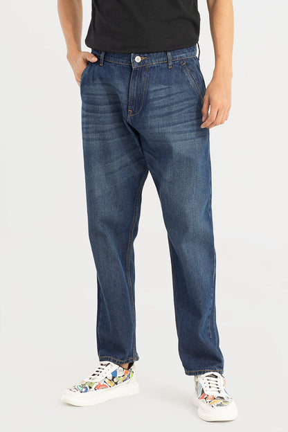 ZAPPY BLUE BASIC BAGGY JEANS