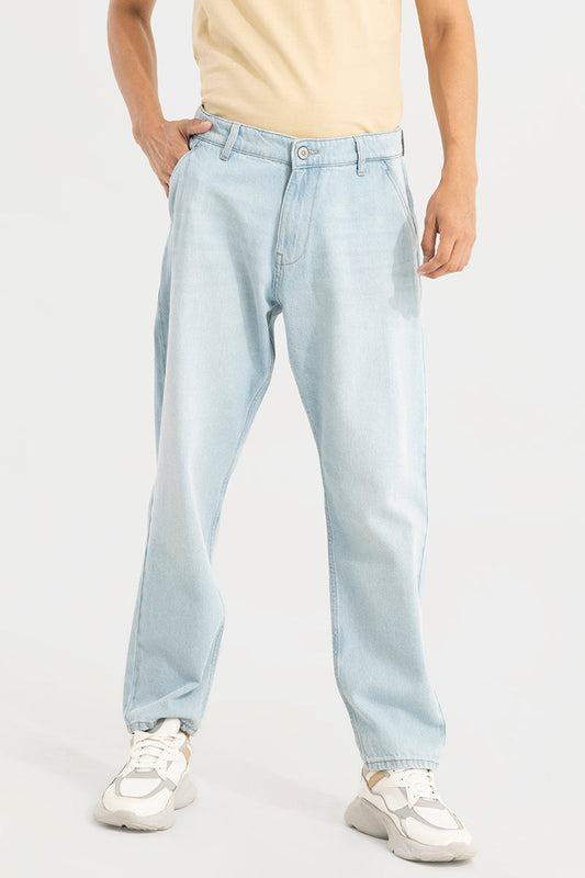 ZAPPY SKY BLUE BASIC BAGGY JEANS