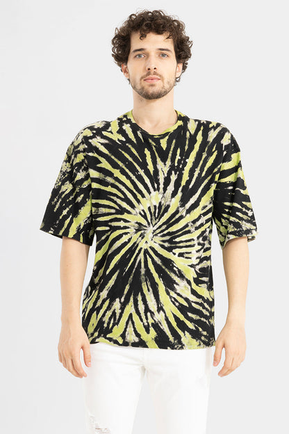 FROM FIRST TO LAST BLACK TIE-DYE OVERSIZED T-SHIRT