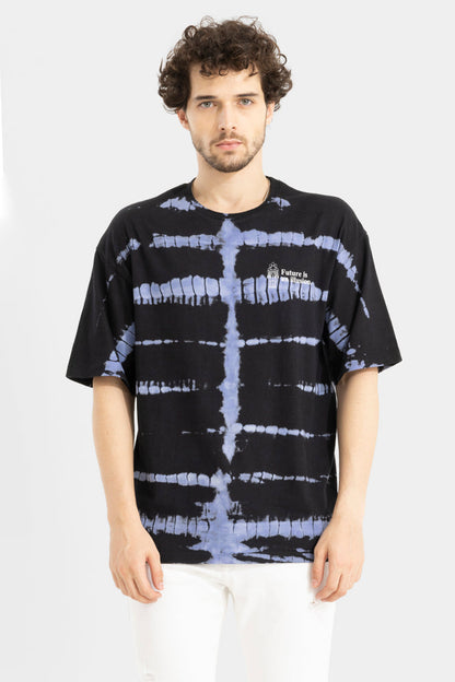 FUTURE IS AN ILLUSION BLACK TIE DYE OVERSIZED T-SHIRT